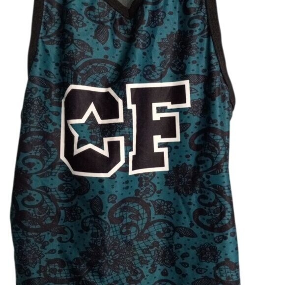 Rebel Athletic Large Youth CF Sleeveless Tank Top Racerback Mesh Paisley Gym - Picture 3 of 11